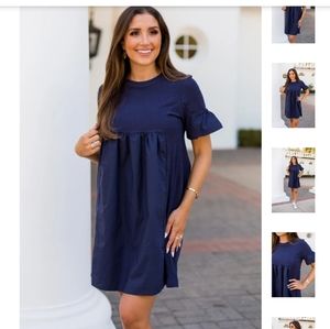 Large babydoll style Navy dress.